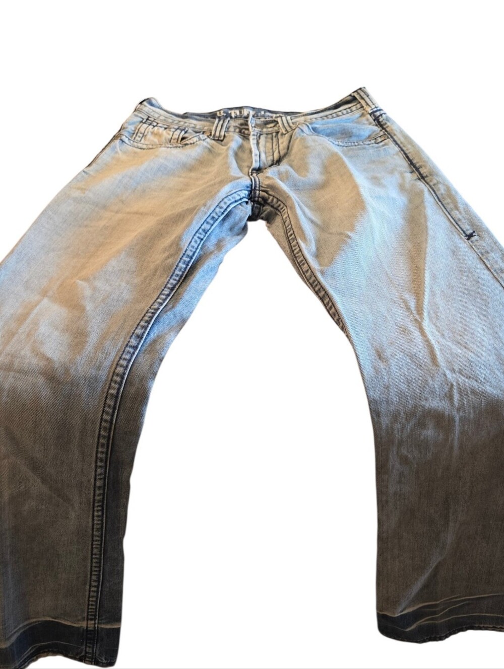 B. Tuff Jeans Men's Light Blue Straight-Leg Jeans Size 29 x 34